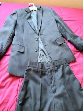 DAVINCI- Big boy kids classic black suit- Jacket & Pants -